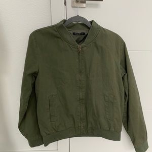 Brandy Melville Army Green Bomber Jacket